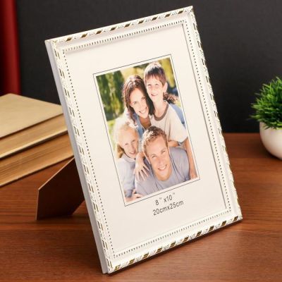 Фоторамка пластик 20х25 см "Белая с кантом" 28х23х1,4 см