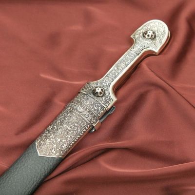 Кинжал сувенирный"Ирбис" №1 (наборный-кожа/мельх.)