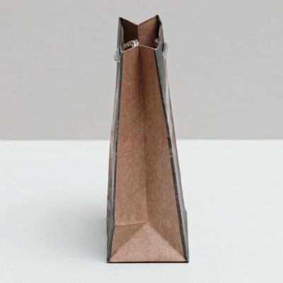 Пакет крафтовый вертикальный «С днём защитника отечества!», 12 × 15 × 5.5 см