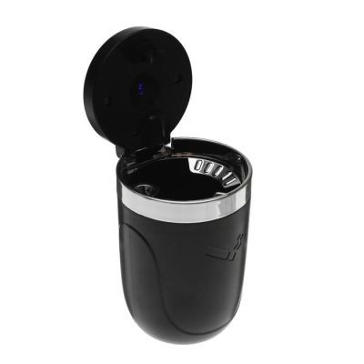 Пепельница для авто TORSO в подстаканник с подсветкой, черный