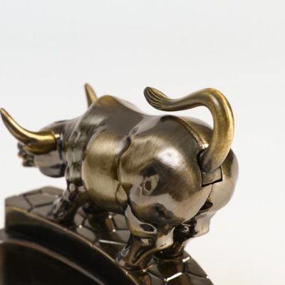 Зажигалка газовая "Бык", с регулятором, с пепельницей 11.5х8.7х10.7 см, микс