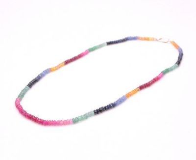 Бусы Сапфир, рубин, изумруд "Драгоценное сияние" арт.П2915