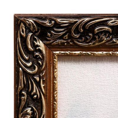 Гобеленовая картина "Букет на окне" 53*73 см рамка МИКС