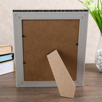 Фоторамка пластик 15х20 см "Ромбы" с серебристым обрамлением 25х20 см