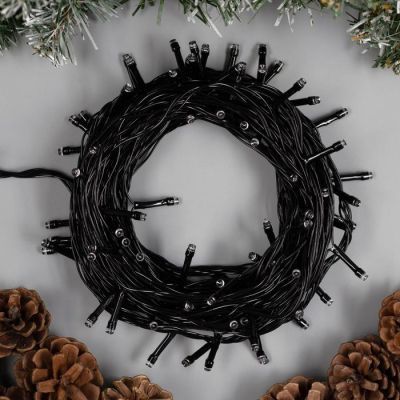 Гирлянда «Нить» 10 м, IP20, тёмная нить, 100 LED, свечение синее, 8 режимов, 220 В