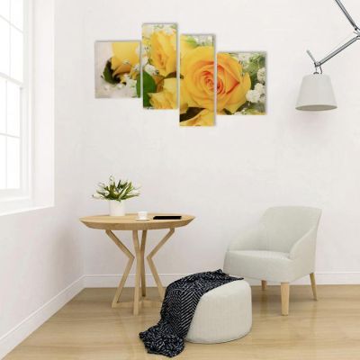 Картина модульная на подрамнике "Букет жёлтых роз"40*50,2-30*80,42*55; 145х80