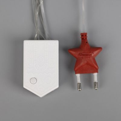 Гирлянда «Бахрома» 3 × 0.5 м, IP20, прозрачная нить, 80 LED, свечение фиолетовое, 8 режимов, 220 В