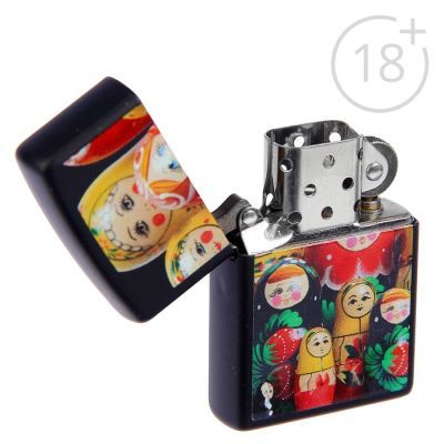 Зажигалка ZIPPO 218 MATROSHKA DOLL с покрытием Black Matte