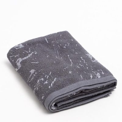 Полотенце именное махровое Этель "Сергей" серый, 50х90см, 100% хлопок, 420гр/м2