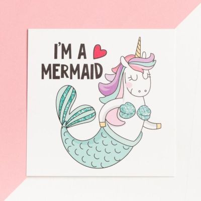 Набор подарочный I'm a mermaid вид 2, плед и аксессуары