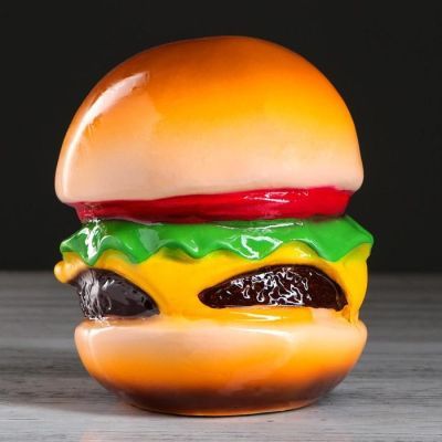 Копилка "Гамбургер", глянец, разноцветная, 17 см