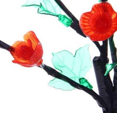 Светодиодный куст "Роза китайская" улич. (0,55 м. красный)