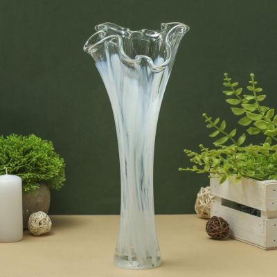 Ваза "Волна" 28 см, белая