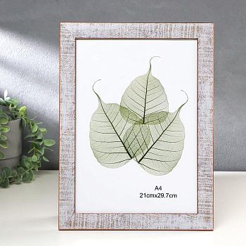 Фоторамка пластик формат А4 "Беж с золотым обрамлением" 33,7х25 см