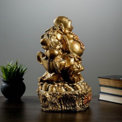 Копилка "Хотей большой" бронза 30х20х37см