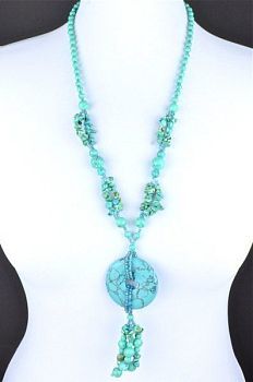 Бусы прес.Бирюза "Лидия" арт.П3414