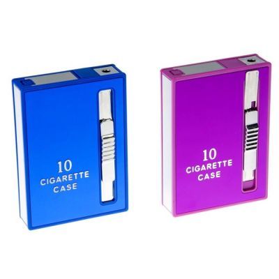 Портсигар "10 Cigarette case" микс 6.5х2х9.5см