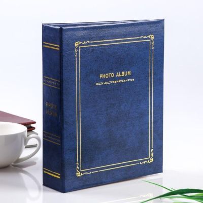 Фотоальбом на 200 фото 10х15 см "Классика" золотые линии МИКС 23,5х18,5х5,5 см