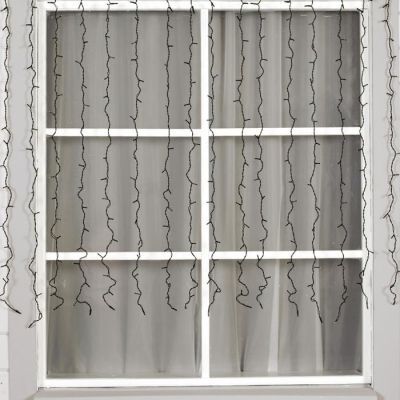 Гирлянда «Занавес» 2 × 1.5 м, IP44, УМС, тёмная нить, 360 LED, свечение синее, 220 В