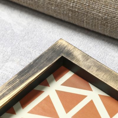 Фоторамка пластик на 8 фото 10х10, 10х15, 13х18 см "&" тёмное золото 50,5х51,5х2 см