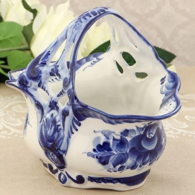 Конфетница «Весна», 21×13×18 см, гжель