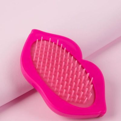 Расчёска массажная, с зеркалом и крышкой, 5,5 × 11 см, цвет МИКС