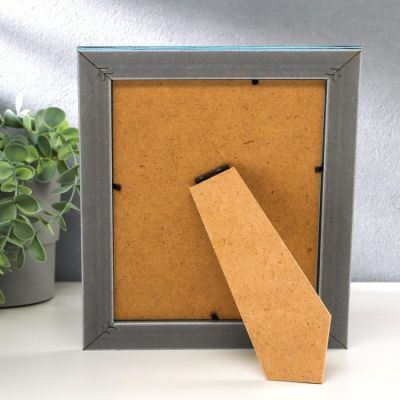 Фоторамка пластик 15х20 см "Плетение оттенки синего" 25х20 см