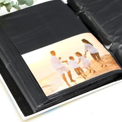 Фотоальбом на 200 фото 10х15 см "Завитки" кожзам  22,5х17,5х5 см