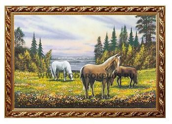 Картина "Лошади" багет №174 (40х60 см)