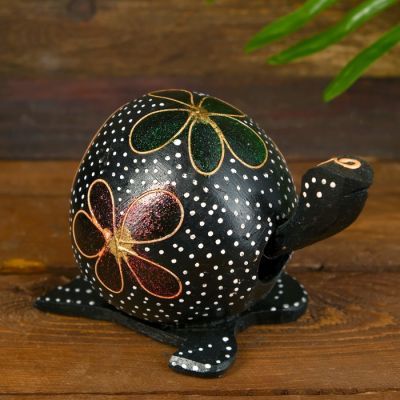 Сувенир-маятник дерево "Черепаха с качающейся головой" 17х10х10 см