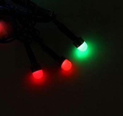 Гирлянда "Метраж" уличная, комнатная (Д: 20 м, нить тёмная, моргает)