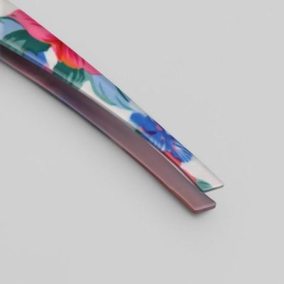 Пинцет скошенный, узкий, 9 см, рисунок МИКС