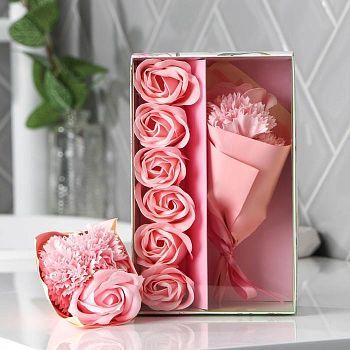 Набор «Самой лучшей» мыльный букет, мыльные цветочки