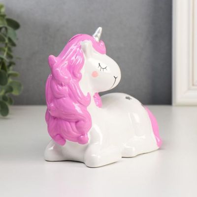 Копилка керамика "Спящий единорог с звёздами" МИКС 13,5х14х8,3 см