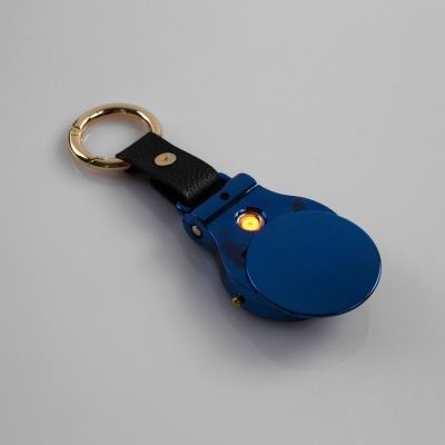 Зажигалка электронная с часами и фонарём, в подароч.коробк,USB. спираль.микс 5.5хх4.5х1.5 см