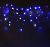Гирлянда уличная "Бахрома" (Ш:4 м, В:0,6 м, нить силикон, эффект мерцания, сине-белая)