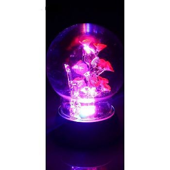 Сувенир с подсветкой в шаре "Лебеди с цветущей вишней" (13 х 10 см)