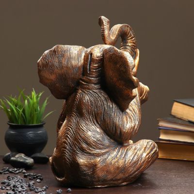 Копилка "Слон сидя" бронза 40х23х29см