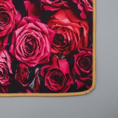 Набор ковриков для ванны и туалета Доляна «Розы», 3 шт: 50×80, 50×40, 40×43 см