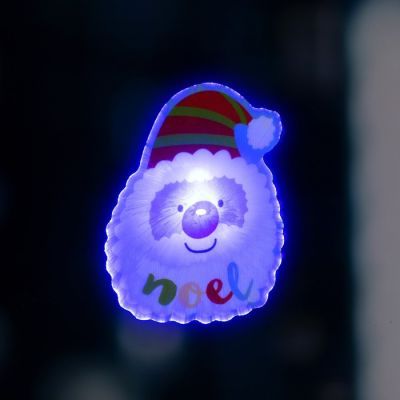 Светодиодная игрушка на липучке «Дед Мороз» 6 × 8.5 см, батарейки LR44х3, свечение мульти