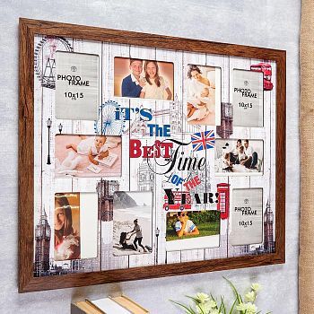 Фоторамка МДФ "It's the best time" на 10 фото 61Х52 см