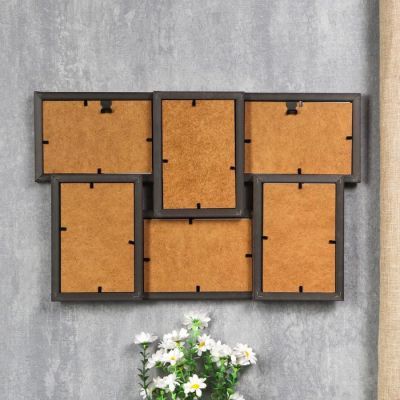 Фоторамка "Темный орех" 29х45 см на 6 фото 10х15 см