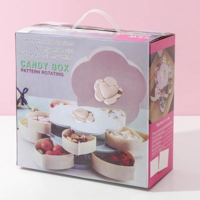 Менажница 2-ярусная, 10 отделений, 26,5×26,5×12 см, цвет МИКС