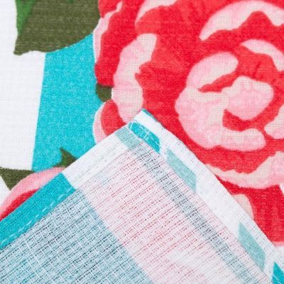 Полотенце вафельное "Полоса" 35х60 см, бирюза, 160 гр/м, хл,