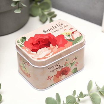 Шкатулка "Нарисованные цветы", 6,5 х 9 х 5,5 см