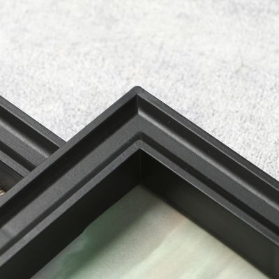 Фоторамка пластик на 5 фото 10х10, 12х12, 10х15 см "Вертикаль" чёрная 60х22х4 см