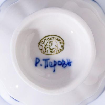 Кофейная пара "Бодрость", гжель