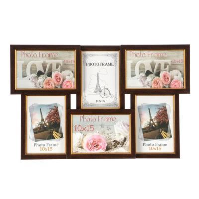Фоторамка "Венге" 29х45 см на 6 фото 10х15 см