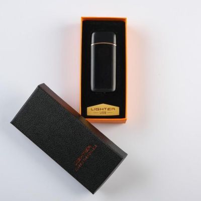 Зажигалка электронная, спиральная, "Мужик", чёрная, 3х7.3 см. USB