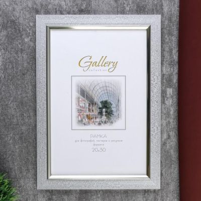 Фоторамка пластик Gallery 20х30 см 821 серебро